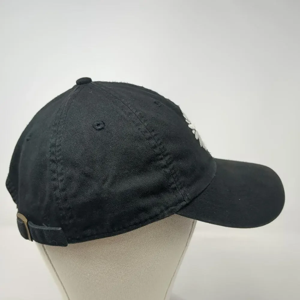 Life is good Baseball Cap Black One Size Hat Embroidered Daisy Slideback Pink